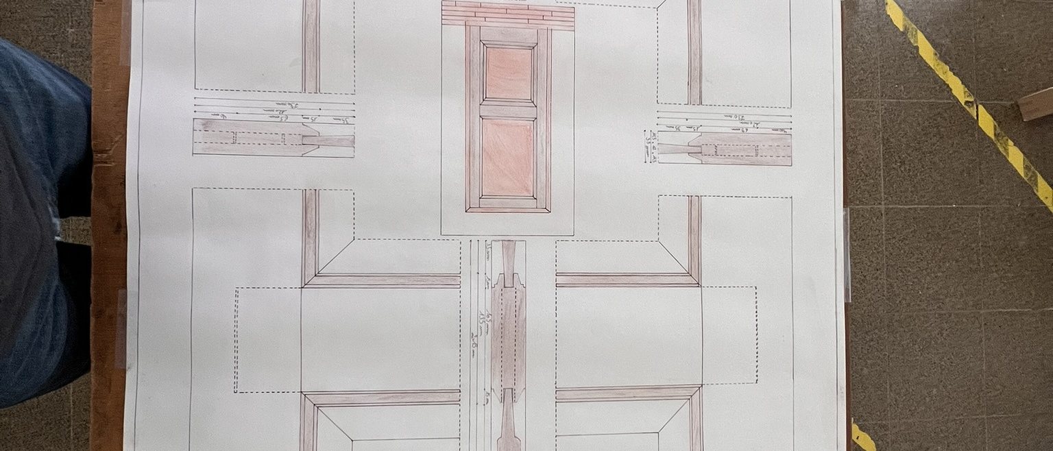Plan de porte dessiné à la main